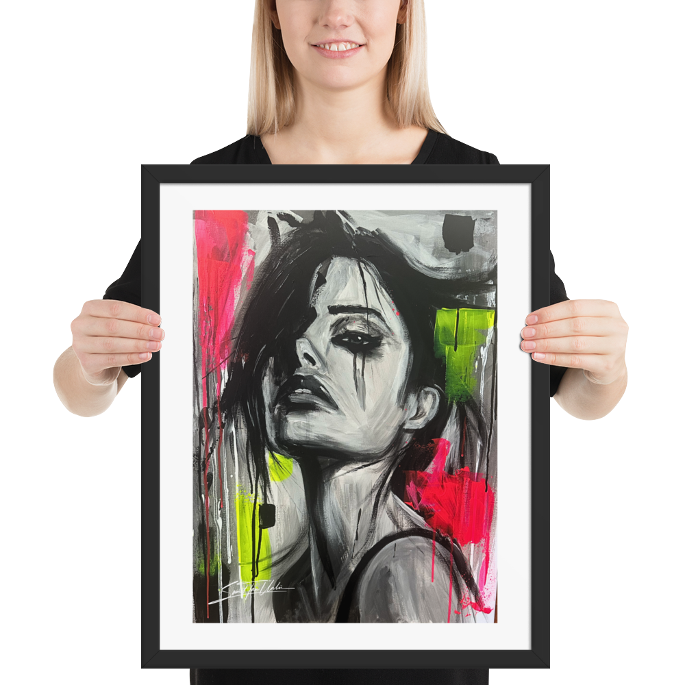 Gerahmtes Poster "Narben aus Licht"